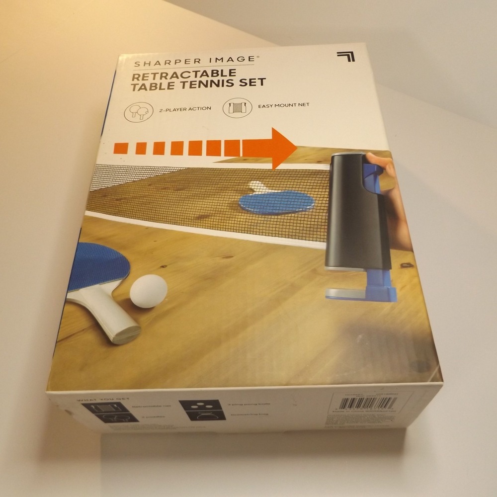Sharper Image Table Tennis Set for Picnic Table. New in Box